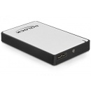 Delock 42487 - obudowa na dysk 1,8" SATA micro/SSD - 1 x USB 3.0, srebrno-czarna