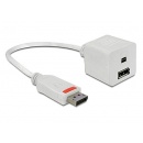Delock 61751 przejściówka DisplayPort do DisplayPort (F) + mini DisplayPort (F)