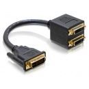 Delock 65053 przejściówka DVI do DVI-I (F) x 2