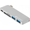 eStuff USB-C Slot-in Hub Silver ES84121-SILVER - stacja dokująca