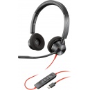 HP Poly Blackwire 3320 Stereo USB-C 8X219AA - zestaw słuchawkowy + przejściówka USB-C/A, przewodowe