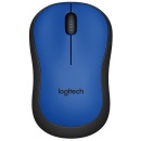 Logitech M220 Silent (910-004879), bezprzewodowa mysz do notebooków [czarno-niebieska]