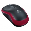 Logitech Wireless Mouse M185 (910-002240), bezprzewodowa mysz do notebooków [czarno-czerwona]