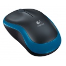 Logitech Wireless Mouse M185 (910-002239), bezprzewodowa mysz do notebooków [czarno-niebieska]