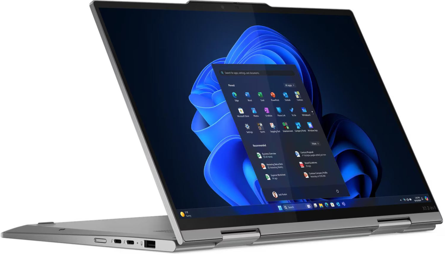 Lenovo ThinkPad X1 2-in-1 Gen 10 w trybie podstawki