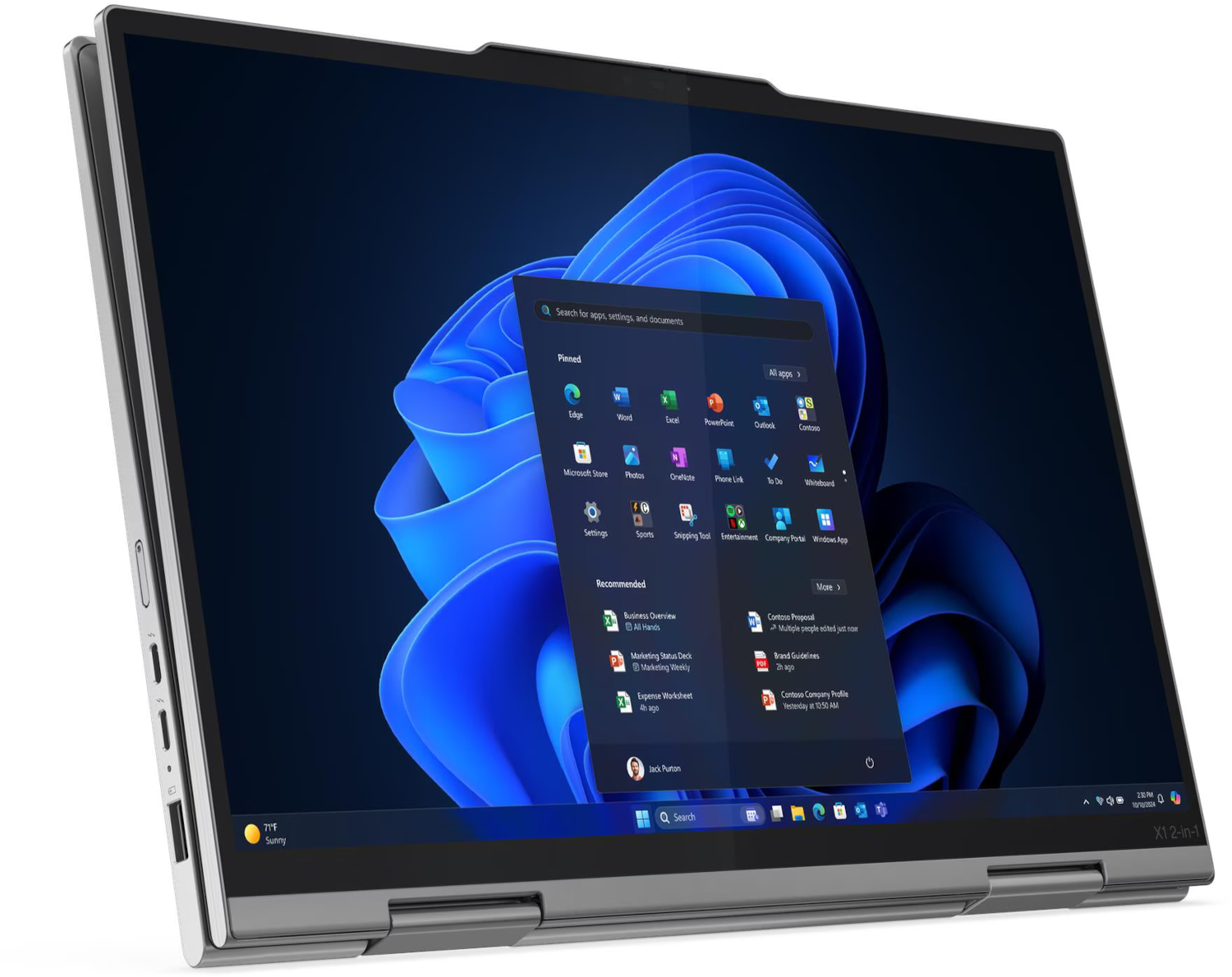 Lenovo ThinkPad X1 2-in-1 Gen 10 w trybie tabletu