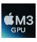 Model zintegrowanej karty graficznej: Apple M3 8-core GPU