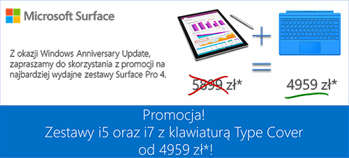 Promocja Microsoft Surface Pro 4
